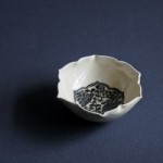 [川島いずみ]牡丹紋稜花小鉢