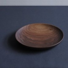 [コウノストモヤ]筋目六寸皿 ブラックウォルナット Ⅱ(全二種)