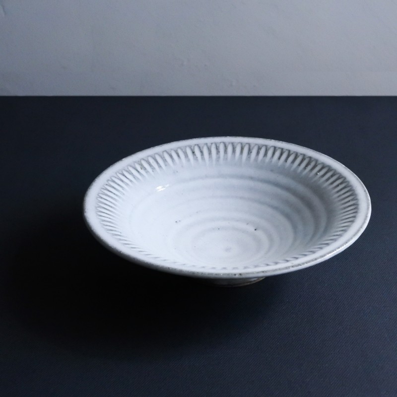 [廣川温]六寸鉢 白色